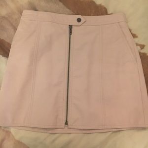Free People leather mini skirt